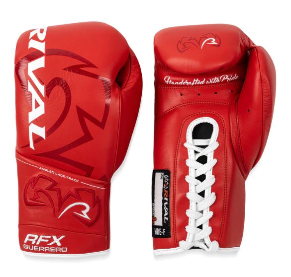 Rival Boxing Gloves RFX-Guerrero Pro Fight HDE-F Laces, Red | Daniken